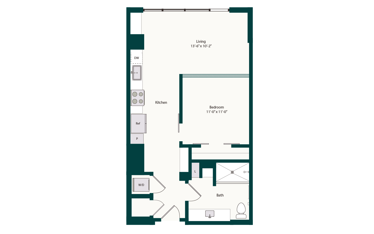 Floor plan layout diagram for E2